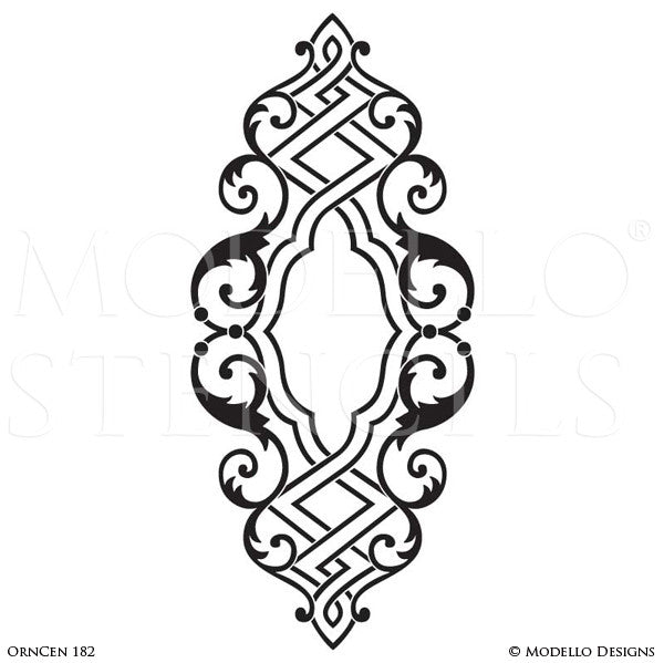 OrnCen182 Custom Medallion Stencil
