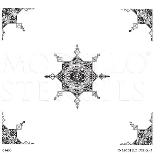 Decorative Ceiling Stencils - Custom Ceiling Designs - Paint Stencils ...