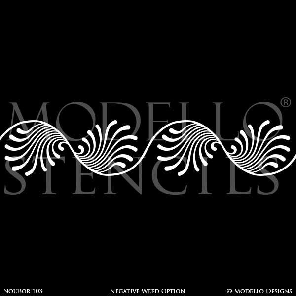 Vintage Retro Border Stencils for Painting Walls - Modello Designs