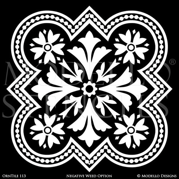 Custom Tile Stencils for Painting Floors - Floor Tile Pattern Stencil ...