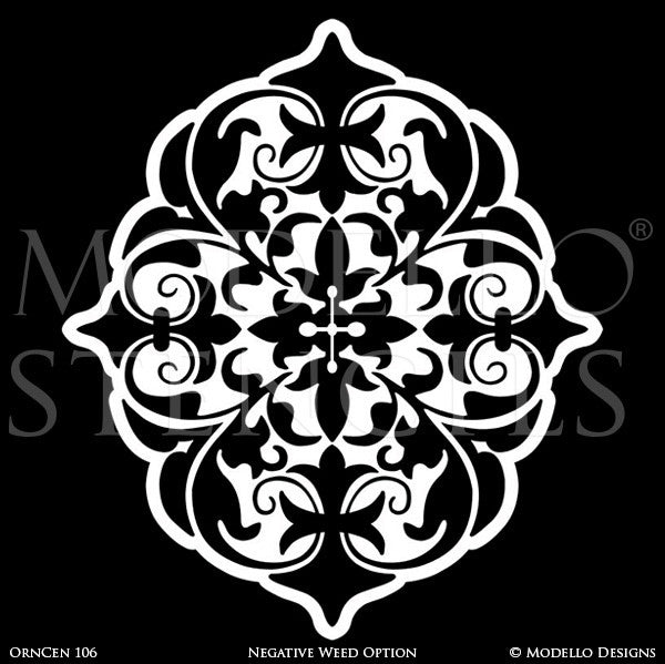 Ceiling Medallion Stencils - Custom Ceiling Design - Paint Stencils ...