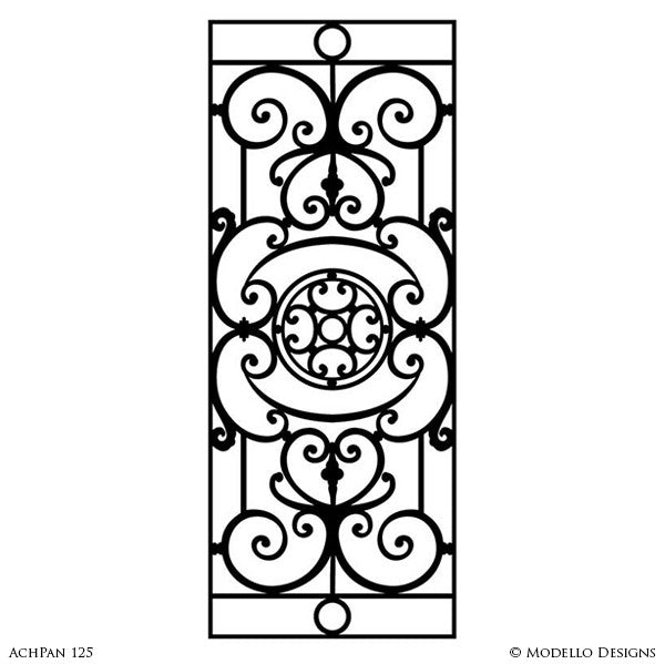 Traditional Panel Designs for Wall Mural Painting Projects and Decorative Ceilings - Modello Custom Stencils