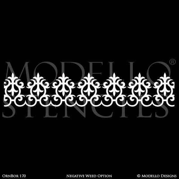 Large Designer Stencils for Painting Colorful Patterns on Wall Decor & Wall Murals - Modello Custom Stencils