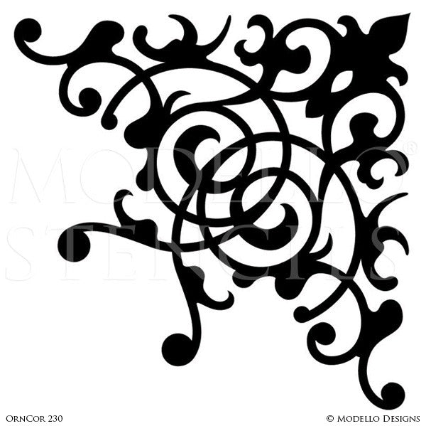 Corner Stencils for Custom Painted Floor, Walls, Ceiling – Modello® Designs