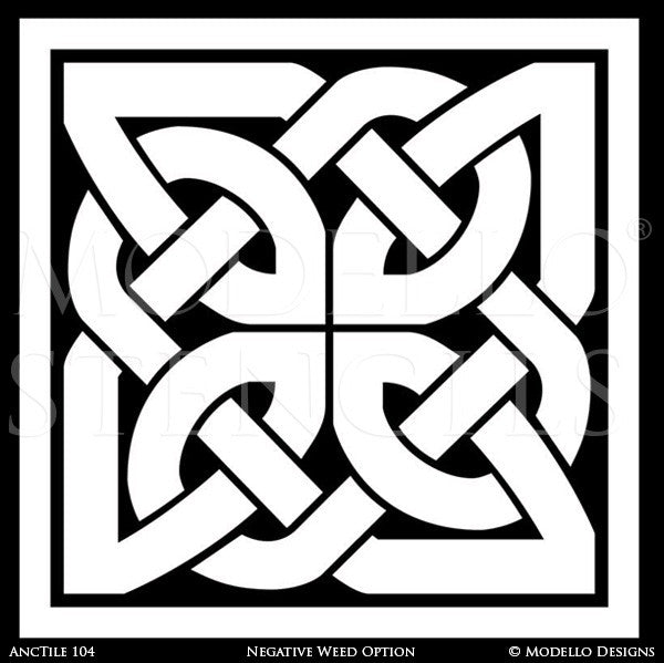 Large Modern Tile Stencils for Painting Floors and Walls - Modello Stencils
