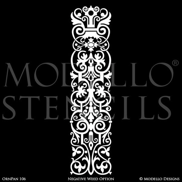 European and Old World Home Decor - Custom Panel Stencils for Painting Wood Floors and Walls