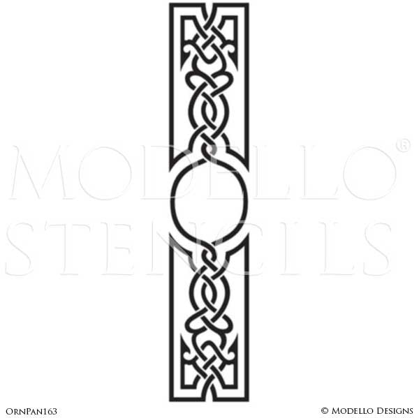 Tall Large Door Wall Window Panel Stencils for Ornamental Style Decorating - Modello Custom Wall Stencils