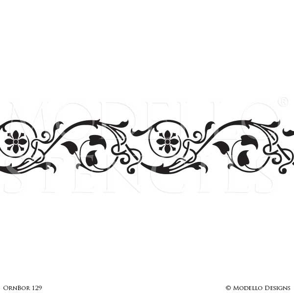 Custom Border Stencils for Painting Ceiling Designs & Wall Borders –  Modello® Designs