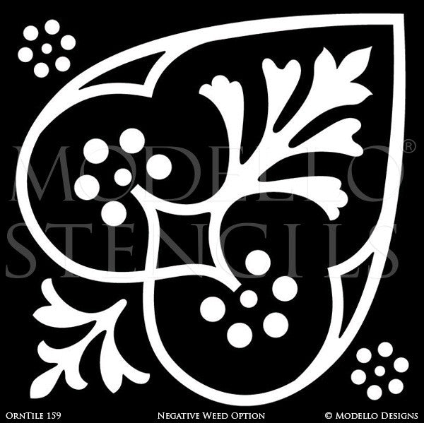 Custom Ceiling and Floor Makeover with Tile Stencils for Decorative Painting
