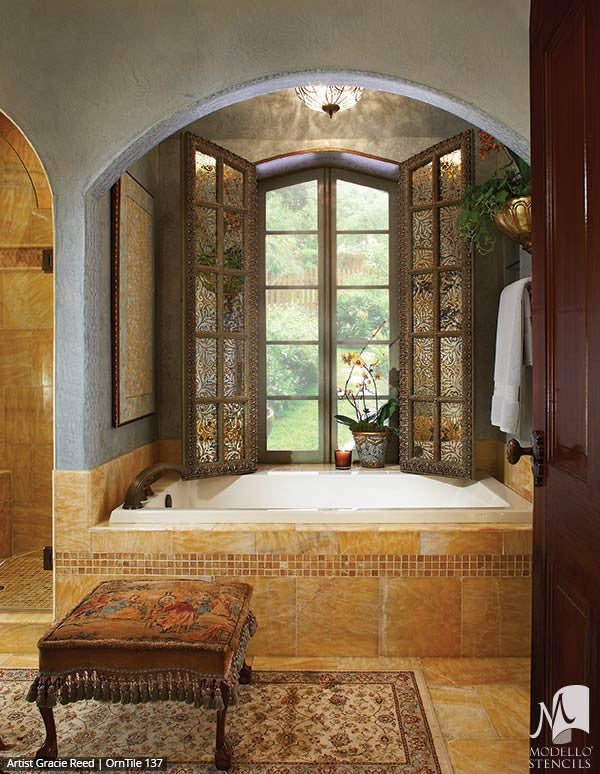 Decorative and Antique Window Glass Patterns and Custom Modello Stencils