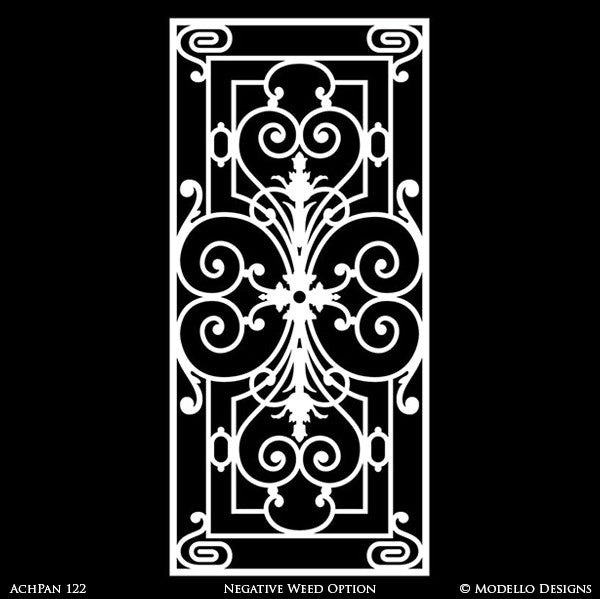 Classic Wall Panel Stencils for Painting Wall Decor, Doors, Glass Mirror - Modello Custom Stencils