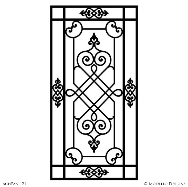 Wall Art and Wall Mural Panels Painted onto Custom Home Decor Projects - Modello Custom Stencils