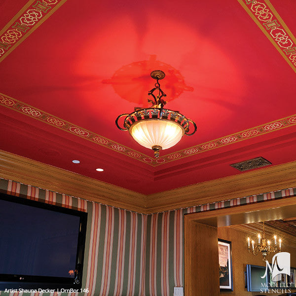 Decorative Border Stencils for Custom Wall Art or Ceiling Designs - Modello Stencils