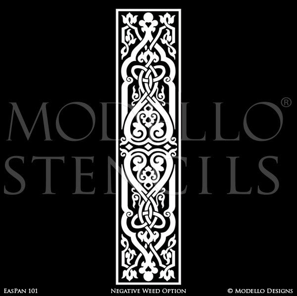 Large Wall Mural Stencils - Stenciled Painted Wood Floors, Ceilings, Wall Decor - Modello Custom Stencils for Painted Walls & Furniture Projects