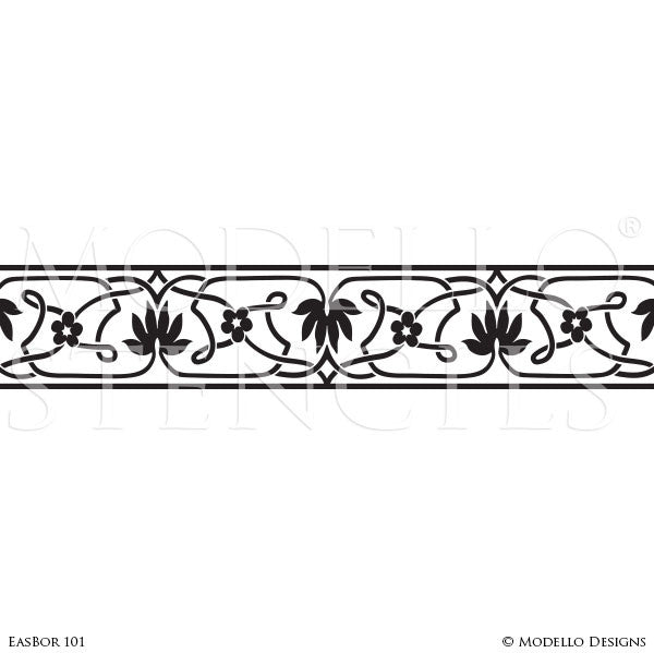 Custom Border Stencils for Painting Ceiling Designs & Wall Borders