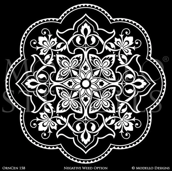 Ceiling Medallion Stencils - Custom Ceiling Design - Paint Stencils ...